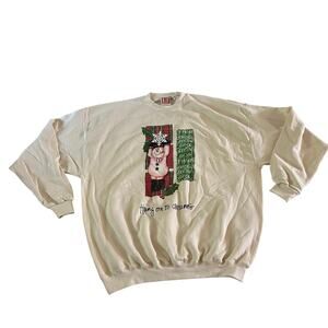 NWT Vtg Y2K 2000s Snowman Pullover Sweatshirt Sz XL Holiday Christmas Sweater